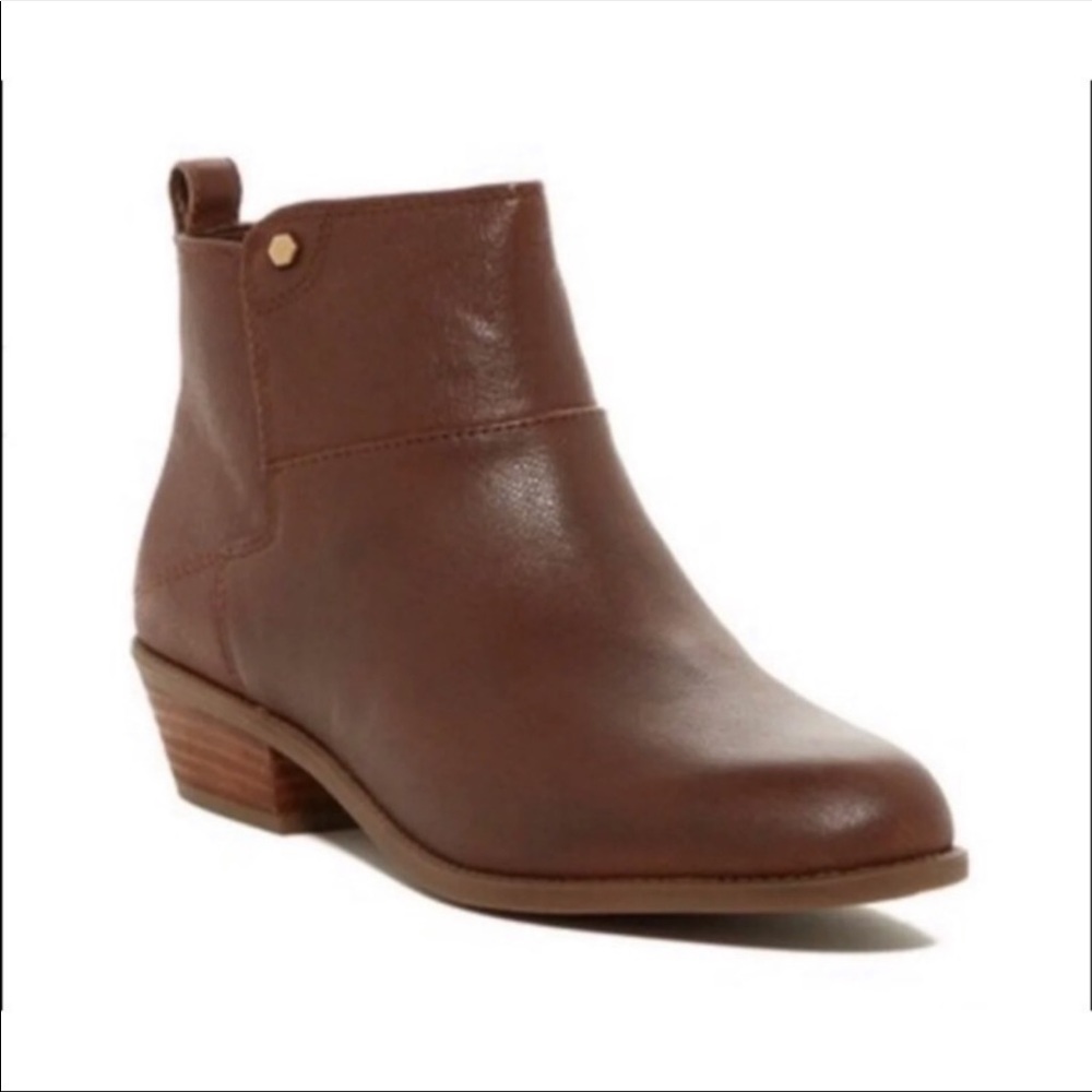 Franco Sarto Rafaela Leather Bootie 8M Brown